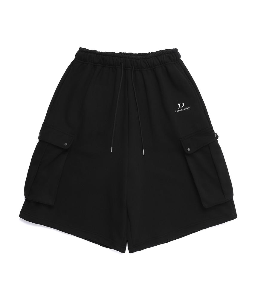 D.XO.H New Logo Bit Pocket Half Pants Black
