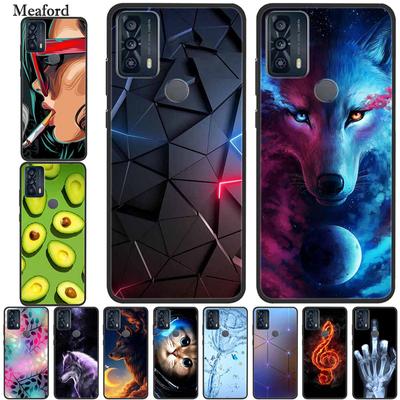 For TCL 20B Case Animals Silicone TPU Soft Phone Back Cover Cases For TCL 20 B 20B Funda Shockproof Bumper Fashion Shell Coque