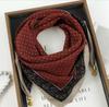 Silk Scarf with Magnetic Buckle - Square, Fashionable Winter Accessory for Women