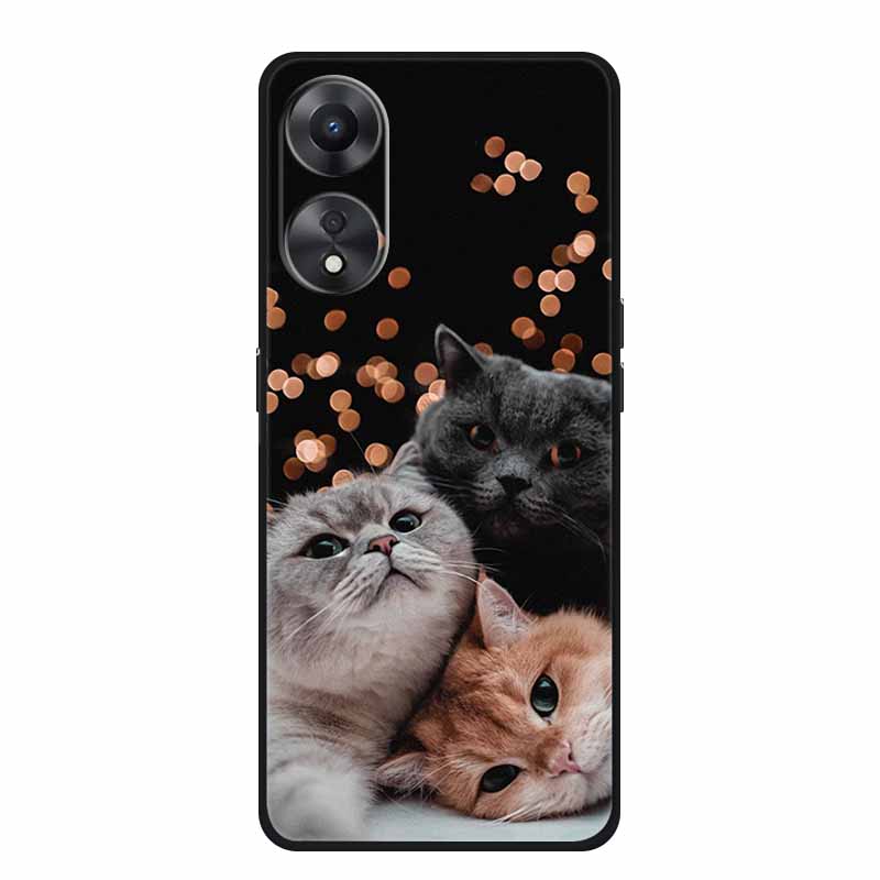 For OPPO A78 5G Case Fashion Silicone Soft TPU Back Cover For Oppo A58 A58X 5G OPPOA78 5G Phone Cases Shockproof CPH2483 Fundas