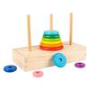 Wooden Stacking Toy Rainbow 10 Layer Tower For Early Education And Brain Development