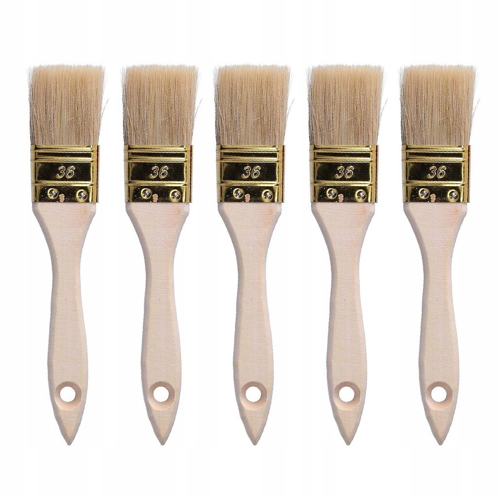 Rosfix Zestaw Płaskich Pędzli Malarskich 20 Szt. – Naturalne Włosie | Różne Szerokości 15–50 Mm | Idealne Do Malowania I Detali