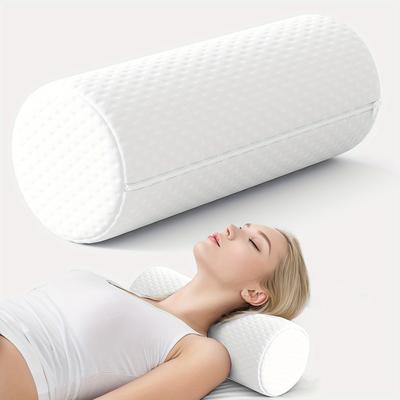 1 Pcs  Round Cervical Roll Pillow with Removable Washable Cover Ergonomically Designed To Fit The Head Neck Back and Legs