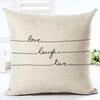 Brief Liebe Zuhause Kissenbezüge Baumwolle Leinen Schwarz Weiß Kissenbezug Sofa Bett Nordisch dekorativer Kissenbezug almofadas 45x45cm