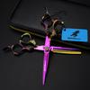 6.0 Inch Nimpson Pink Sword Type, Dragon Handle Hair Scissors, Hair Scissors, Flat Scissors, Tooth Scissors, Thin Scissors