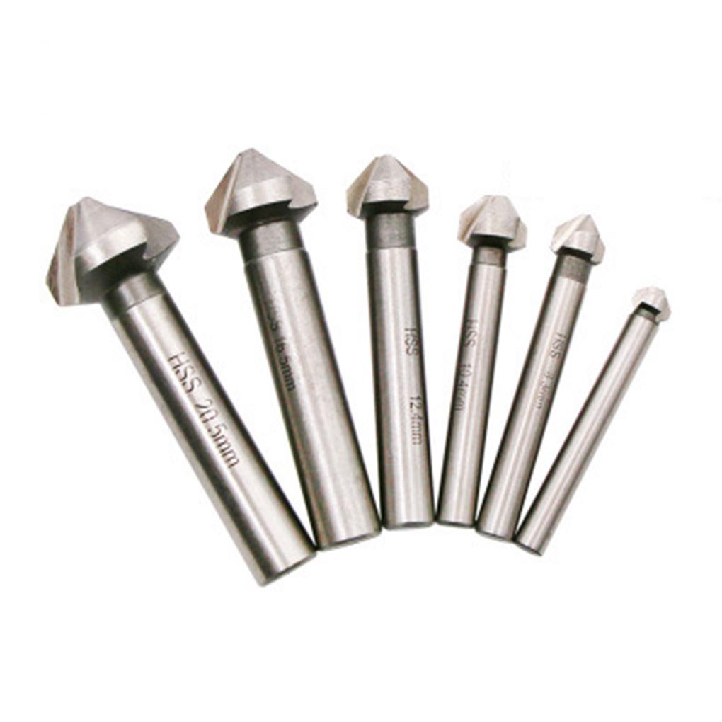 

Фреза с тремя режущими кромками, фаской 90 градусов, 3-канавочная зенковка HSS, конические фрезы, твердые металлы, профессиональный набор