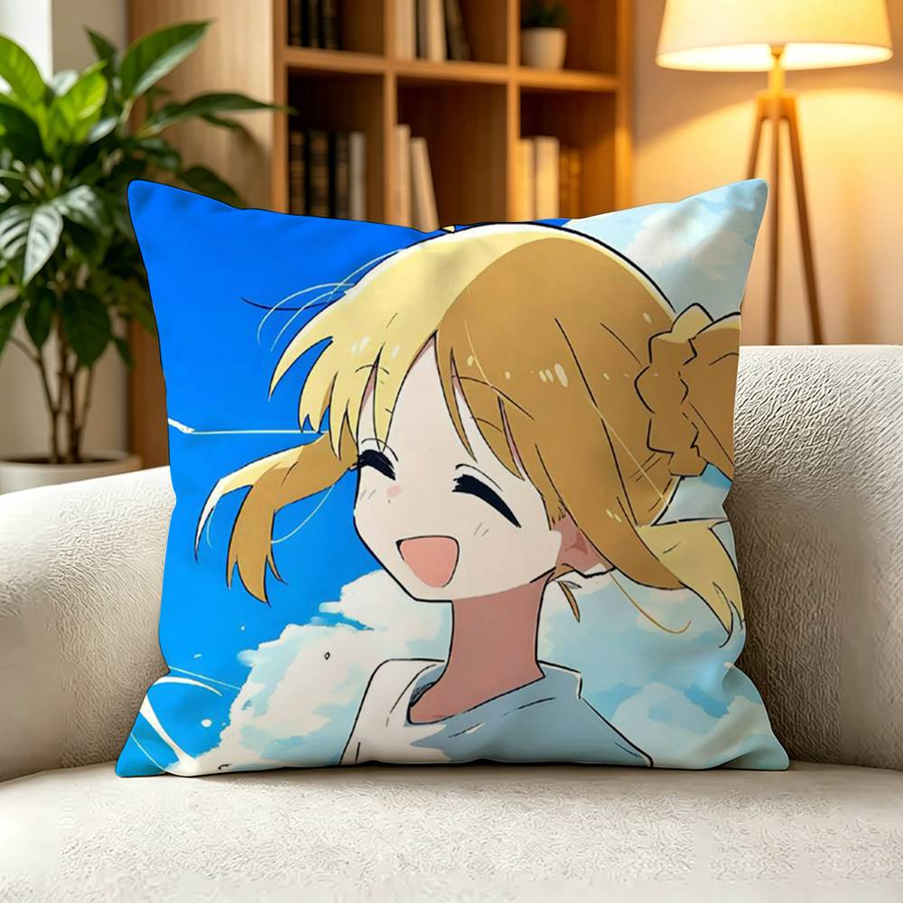 BBright Warm Nijika Ijichi Bocchi the Rock Square DoubleSided printed Pillow Case Bedroom Bedside Pillow Sofa Cushion Cover