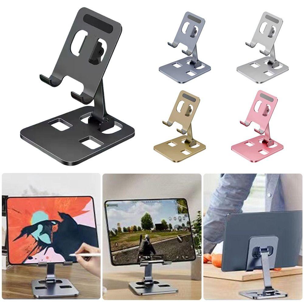 Foldable Mobile Phone Stand Aluminum Alloy Cell Phone Bracket Tablet Holder Desktop Use