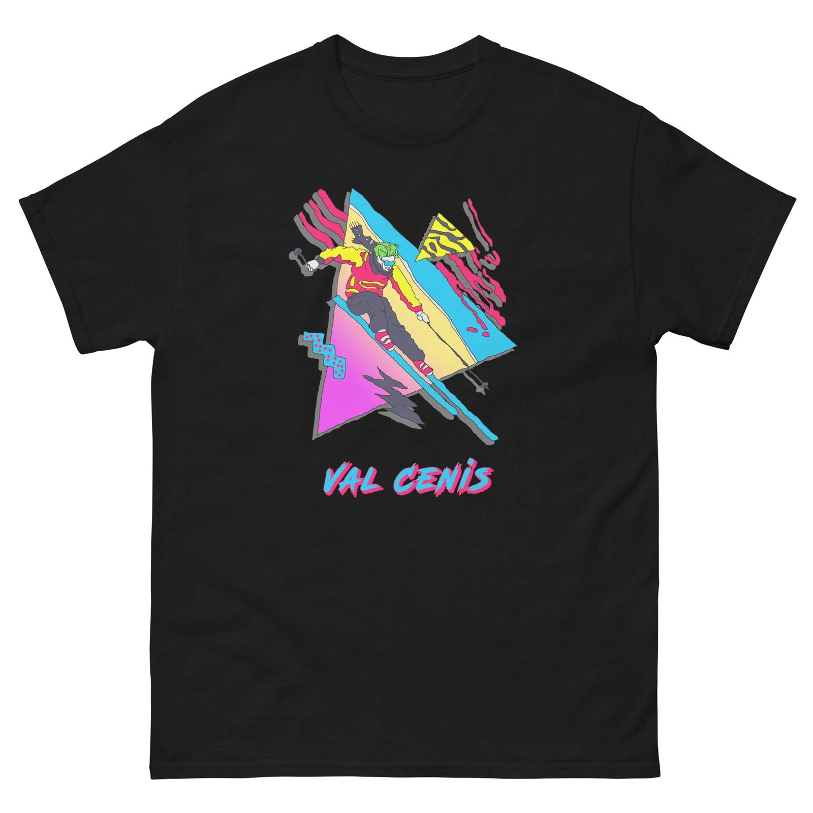 Val Cenis Retro Skier Fun T-Shirt Vintage Style S