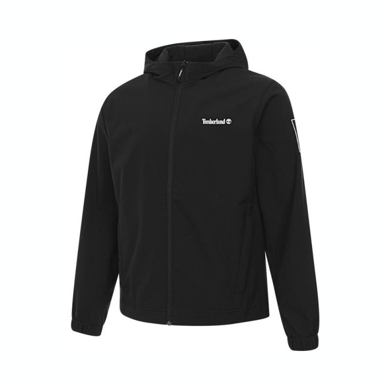 Timberland Sports Fitness Hooded Zip-Up Long Sleeve Jacket Unisex jackets Black A41P5-001 S