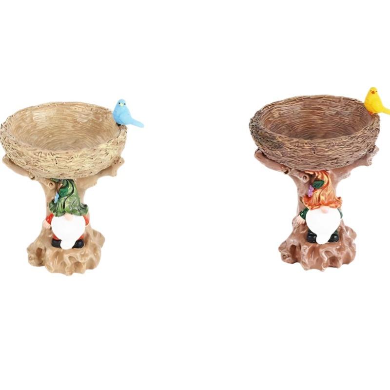 The Little Elf Bird Feeder Is A High-end, Niche Country-style Decorative Resin Home Art Piece and A Cute Handcrafted Display