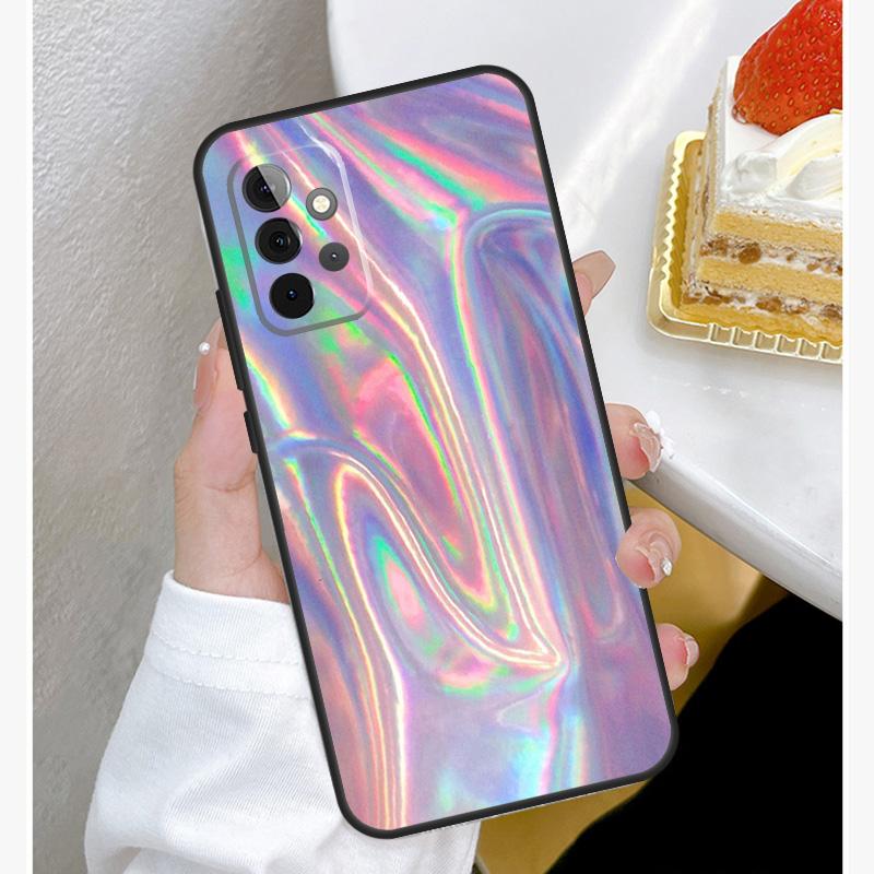 Rainbow Holographic Iridescence Case For Samsung Galaxy A15 A25 A35 A55 A51 A71 A12 A32 A52 A13 A33 A53 A14 A34 A54 Cover