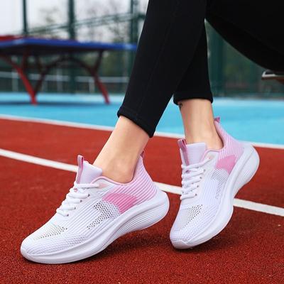 Breathable Single Shoe Sports Shoes Women's Shoes Flat Bottomed Summer Thick Soled Shoes Lightweight Women's Cool Sports Casual Running Shoes