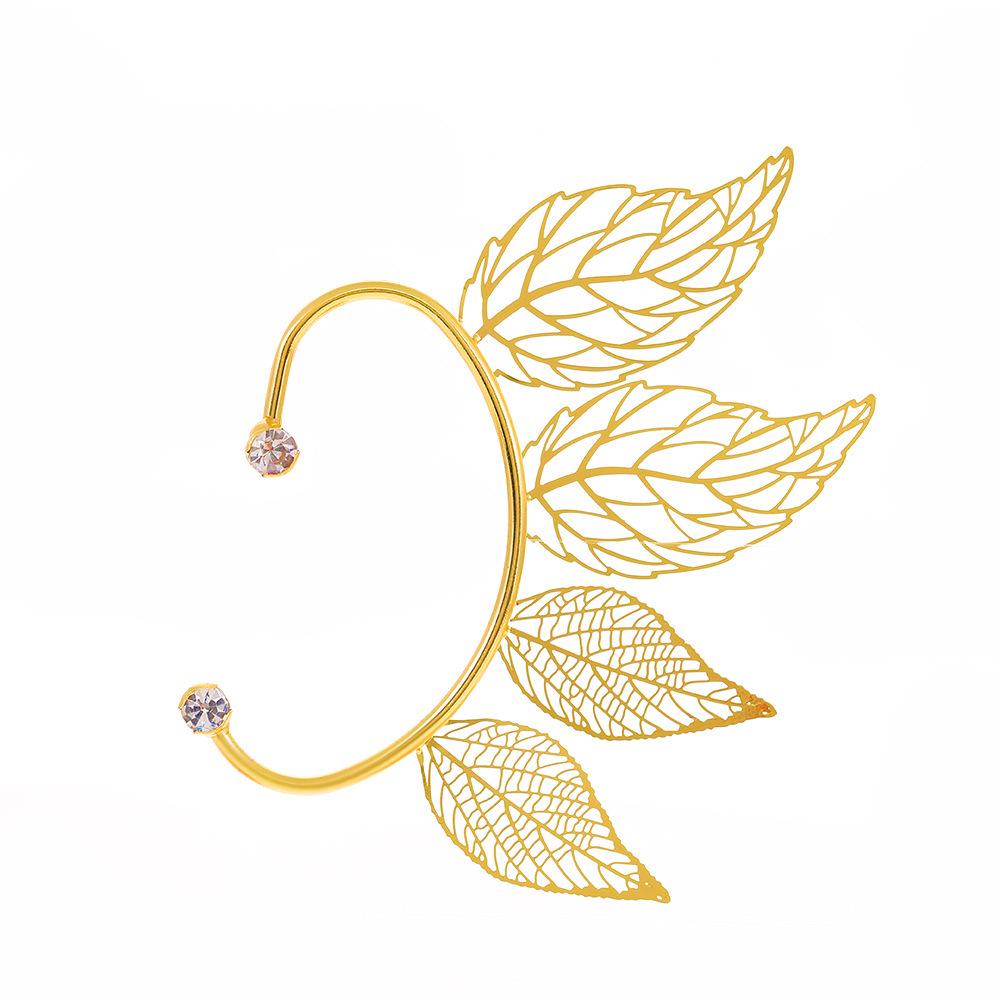 Mori Style Retro Leaf Wing Ear Cuff - No Piercing Required, Elf Fairy Design