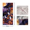 Halloween Pattern Stretch Carpet Fabric Door Cover - Easy Installation