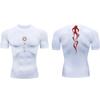 Men's Compression Shirt Printed Fitness Sport Running Tight Gym TShirts Athletic Workout Bodybuilding Quick Dry Tops Tee Summer