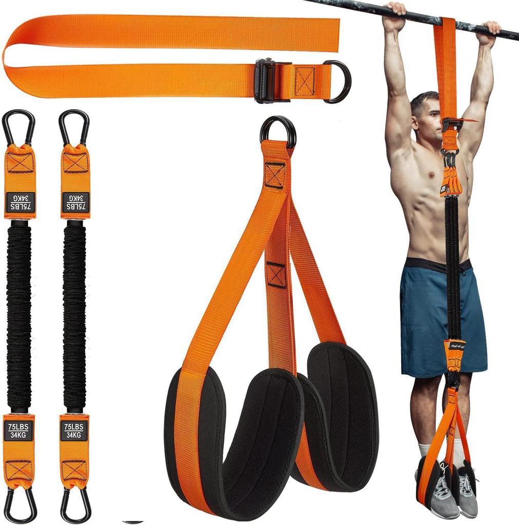 Adjustable Pull-Up Bar & Resistance Bands for Men's Chest Workout