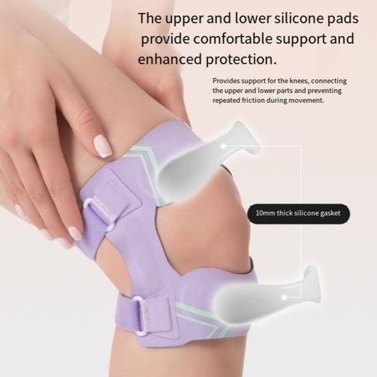 Patellar Tendon Support Strap with Side Stabilizers And Patella Silicone Pads Dual Patella Bands Knee Brace for Meniscus Tear Arthritis