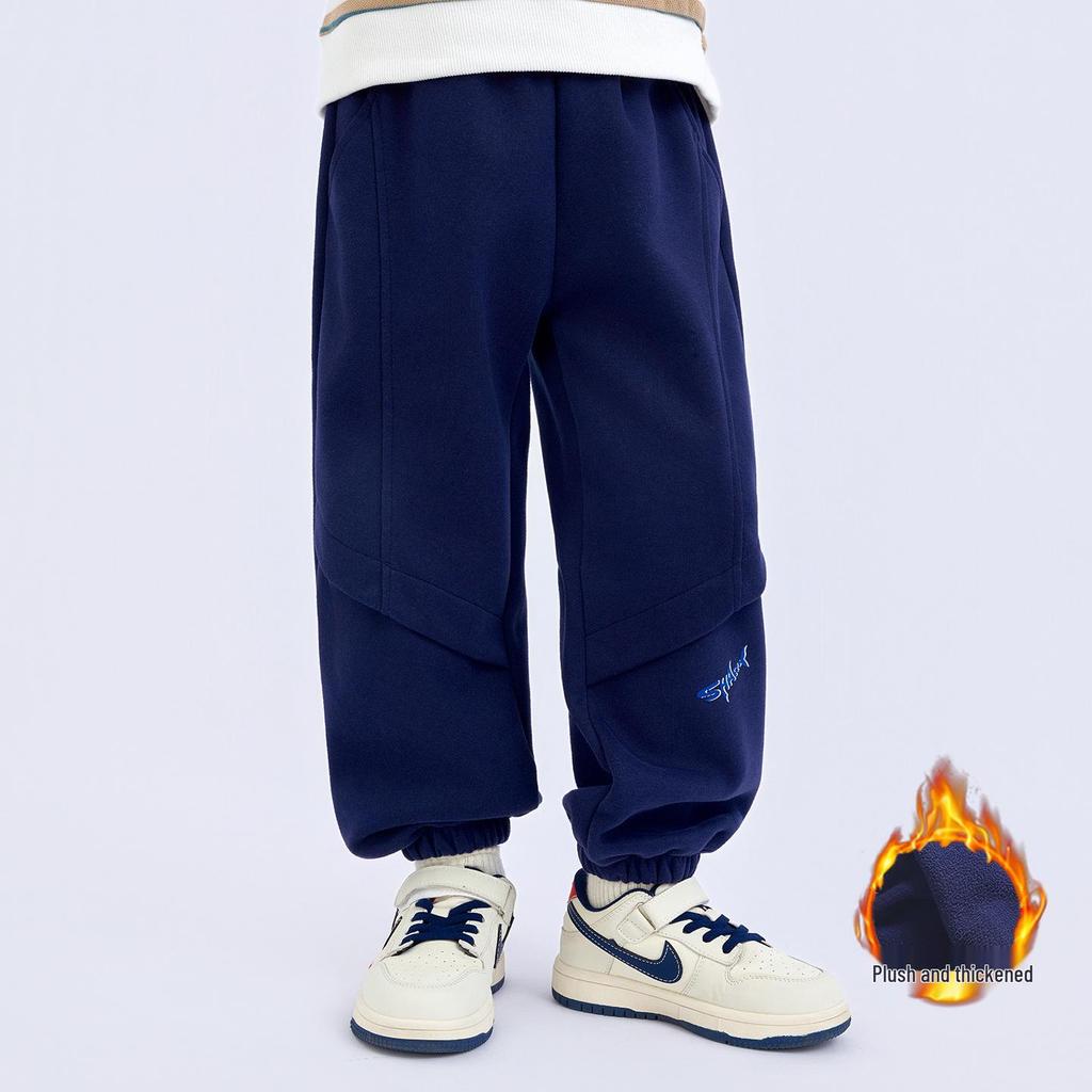 Pojkars 2025 Vinter Fleecefodrade Sportbyxor - Trendiga och Casual för Barn
