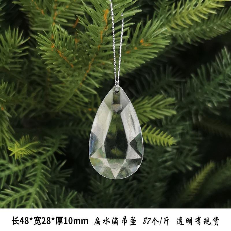 New Christmas Transparent Ice Crystal Snowflake Christmas Tree Decoration Supplies Christmas Atmosphere Christmas Tree Snowflake Pendant
