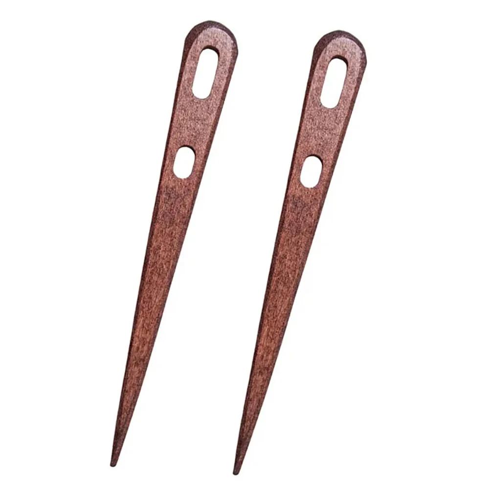 

4/2pcs Large Eye Sewing Needles DIY Wooden Weaving Loom Tool Tapestry Darning Two Big Eye Yarn Knitting Needles Needlework Craft