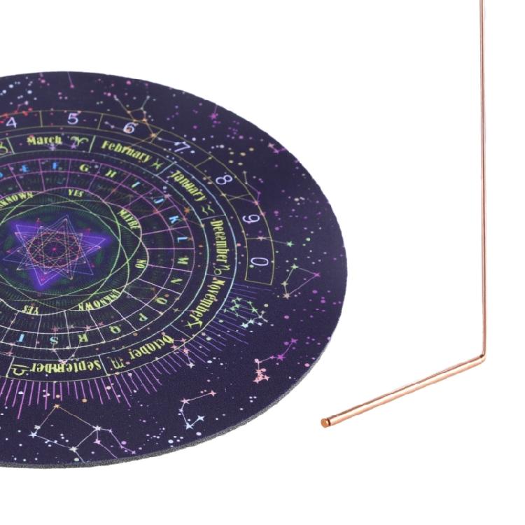 Divination Decoration Pendulum Dowsing Board for Witchcraft, Wiccan Altar Set Metal Dowsing Rods Set Decision Making