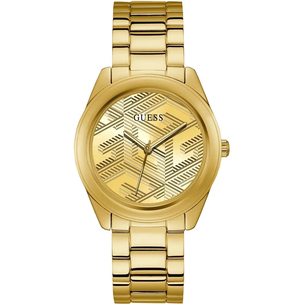 GUESS Trend Gold Tone Stainless Steel Ladies Quartz Watch GW0606L2 золотой