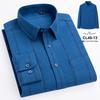 Camicia a maniche lunghe a quadri da uomo taglie forti in puro cotone (Taglie 38-46) - Abbigliamento Casual Business Autunnale