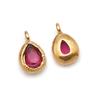 Stainless Steel Water Drop 7x12mm Zodiac Stone Pendant for DIY Jewelry