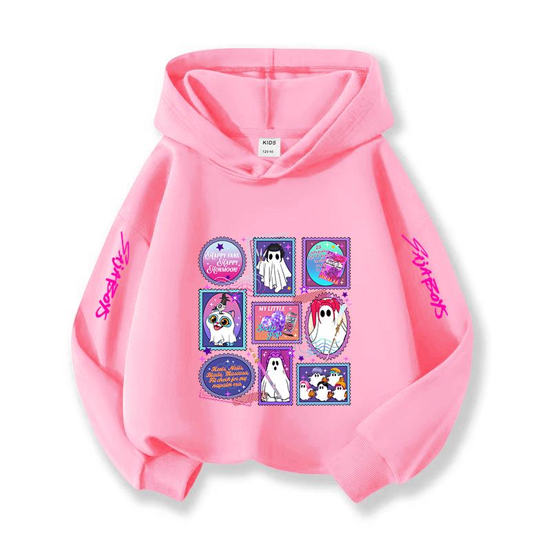 

K-pop Рождественское Повседневное Детское Худи Хэллоуин Корейский Тренд Уютная Толстовка Подарок Для Детей Мальчиков Девочек Осенне-Зимний Наряд 100