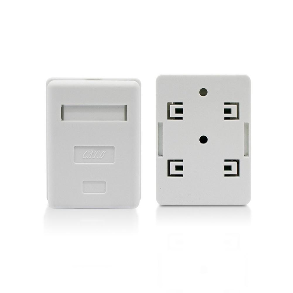 Shielded Cat6 Junction Box Single Dual Port For Stable Wiring Wall Or Desk Network Panel With Gold Plated Connections