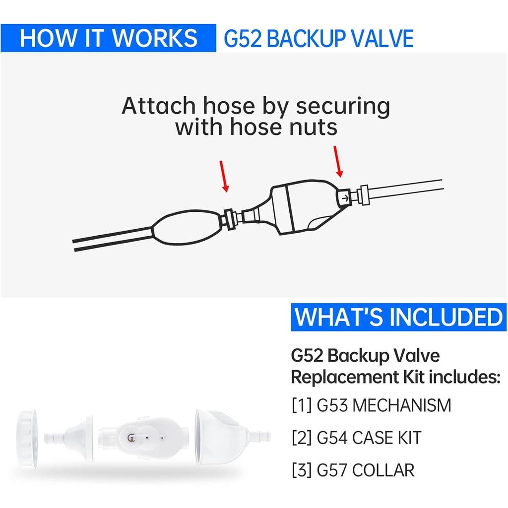 G52 Backup Valve Compatible with Polaris Pool Cleaner Parts, Compatible with Polaris 180,280,380,480,3900 Pool Cleaner Polaris Backup Valve