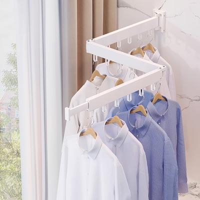 Folding Hanging Drying Rack Multifunctional Anti-slip Clothes Hanger Stand For Living Room