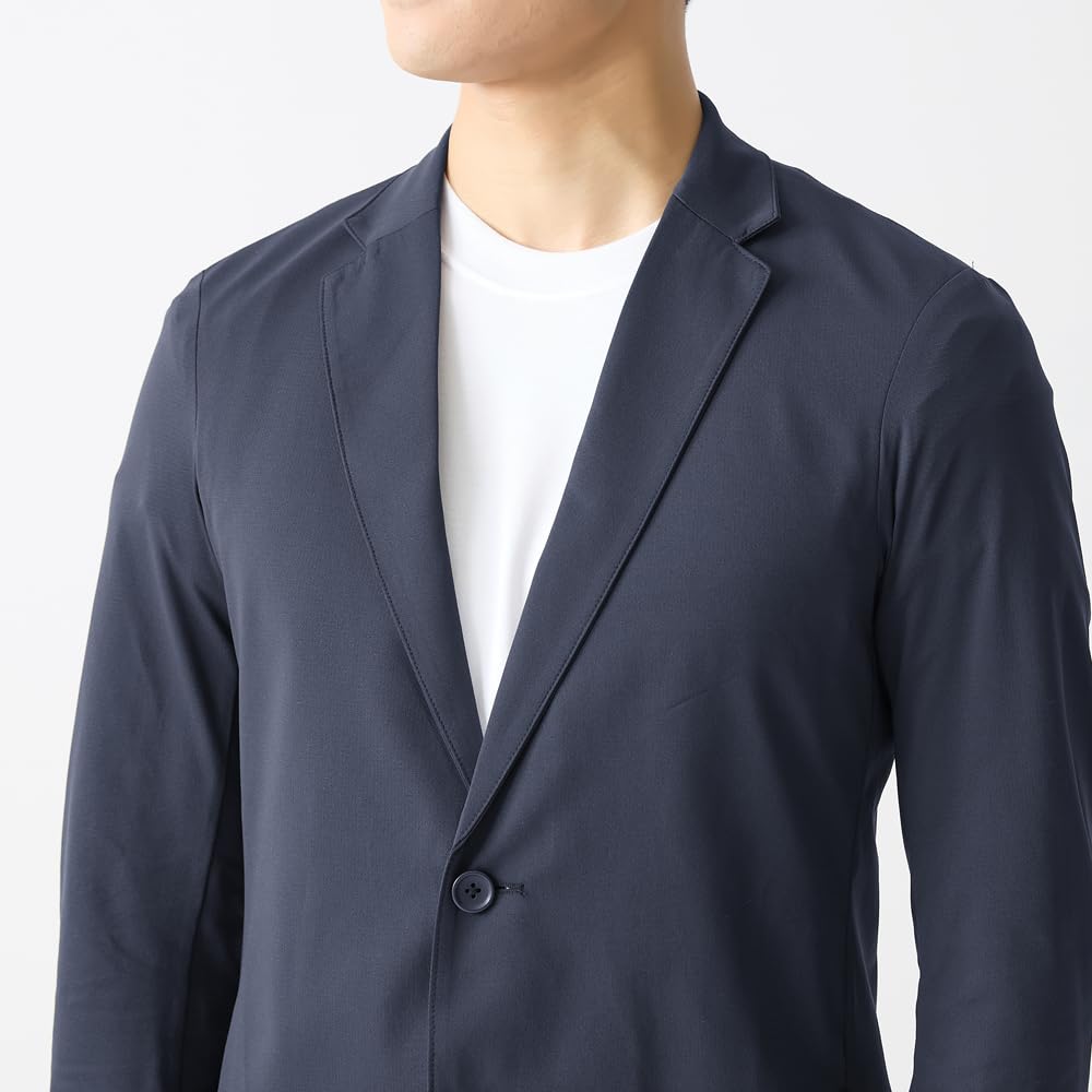 Tailored Jacket BODY WILD Summer Material Lightweight Quick Drying Stretch Material Washable Navy [Gunze] Men's