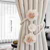 Flower Curtain Magnetic Tie Rope Backs Holdbacks Buckle Clips Accessory Rods Accessoires Hook Holder Home Decorations
