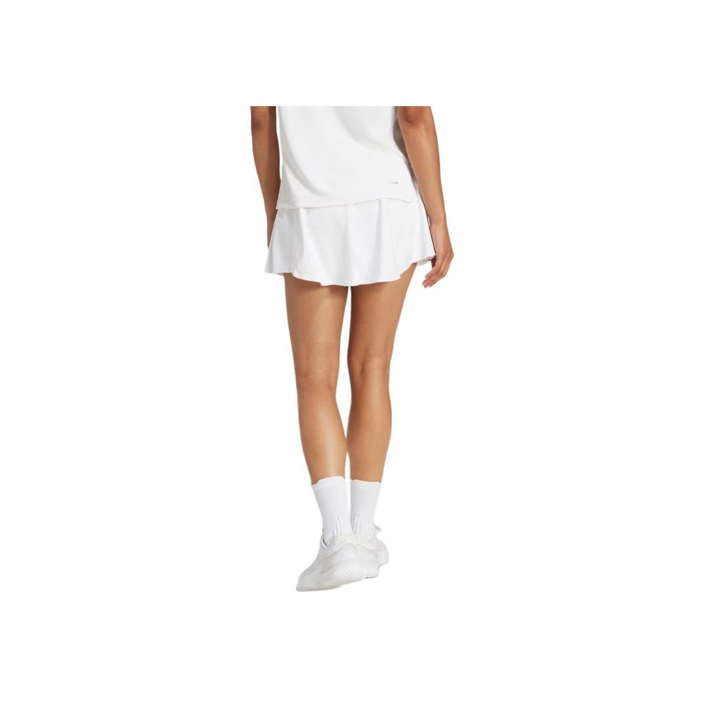 Adidas Tennis Climacool Match Skirt Solid Color Logo Elastic Mid Waist Short Casual Skirt Women Skirts White JE7102