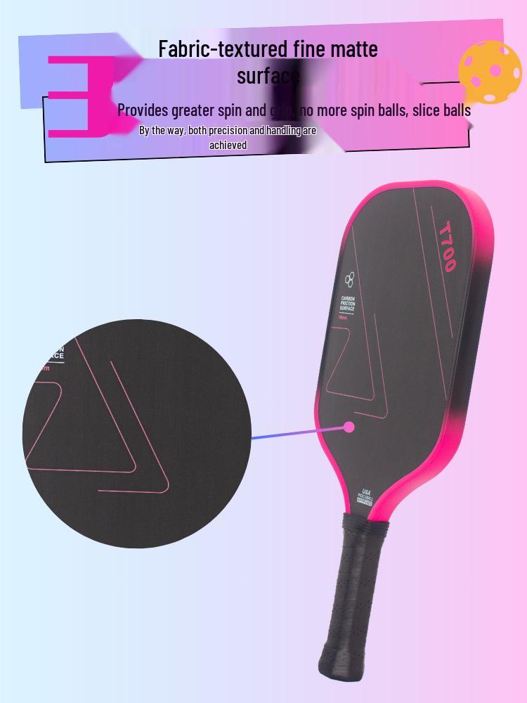 Frosted T700 Carbon Fiber Pickleball Paddle Set with Cloth Pattern
