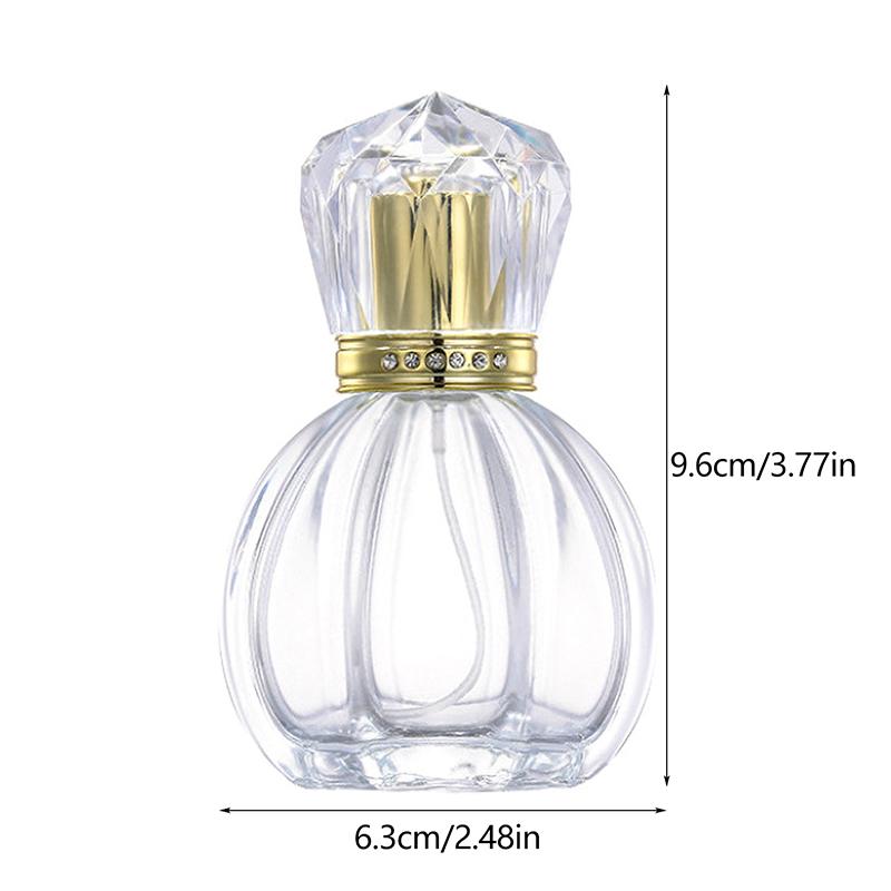 50Ml Clear Glass Perfume Bottle Travel Portable Refillable Spray Bottle Cosmetic Sample Dispensing Container Empty Bottle