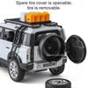 1:24 Model Toy Defender Range Rover Off-road Cars Alloy Diecast Shock Absorption Sound Light Doors Opened Home Decoration Models