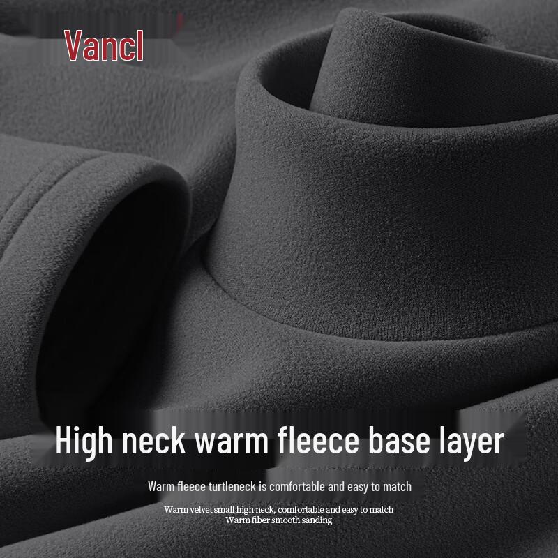 VANCL Men's Thickened Double-Sided Fleece Long Sleeve Thermal T-Shirt