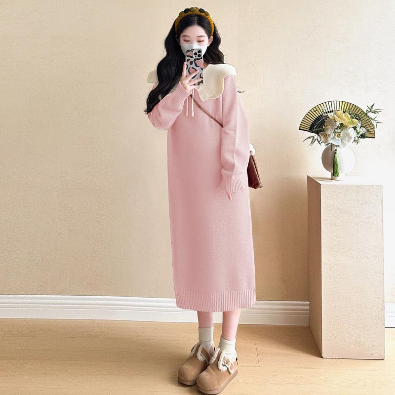 2026 Winter New Style Maternity Chinese Red Festive Dress - Age-Defying Fashion for Influencers L