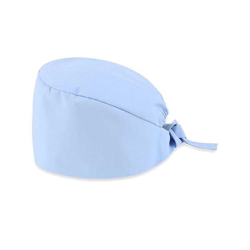 Unisex Women Scrub Nurse Caps Solid Color Adjustable Breathable Beauty Salon Care Cap Surgical Cap Pet Nurse Doctor Working Caps