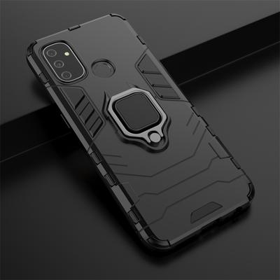 Voor OnePlus Nord N100 Case Armor PC + TPU Magnetische Houder Ring Telefoon Case Voor Een Plus Nord N 100 OnePlus Nord N100 Back Cover