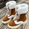 Fashion 2024 Women Outdoor Durable Cozy Casual Elegant Snow Boots Women Designer Winter Warmth Platform Mid Calf Boots Shoes for Women