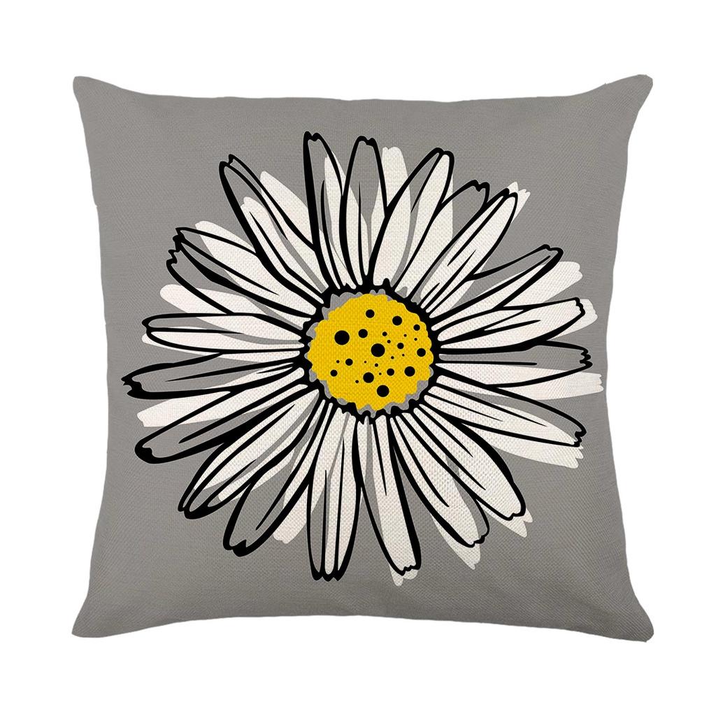 Elegant Waterproof Flower Printed Cushion Cover With Oilproof And Dustproof Features For Stylish Home Decor