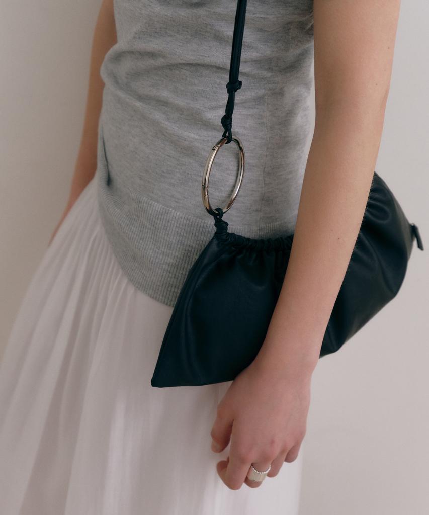Low Tide Strap Shirring Bag [Black]