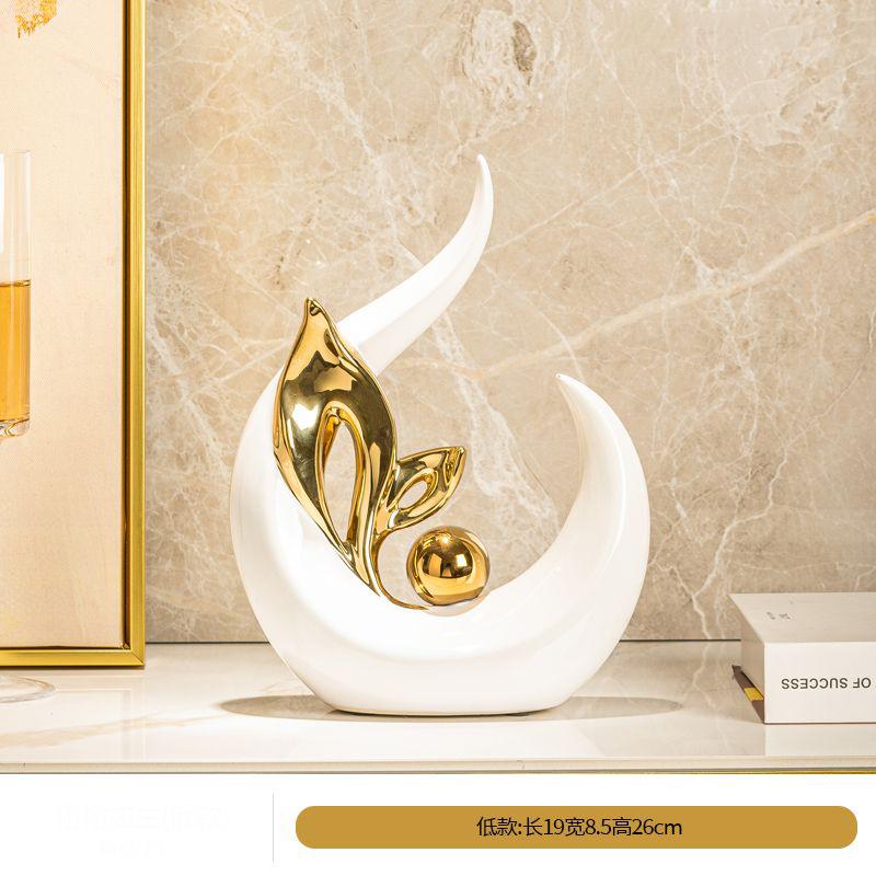 Modern High-end Luxury Ceramic Ornaments Artwork Home Livingroom Porch Figurines Decoration Cabinet Bookshelf Accessories Crafts