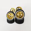 10 Sets 10.8mm 12.8mm 1/64 Alloy Car Staggered Wheels Front Small Rear Large Wheel Progressive Drag Tires Advan for Hot Wheel
