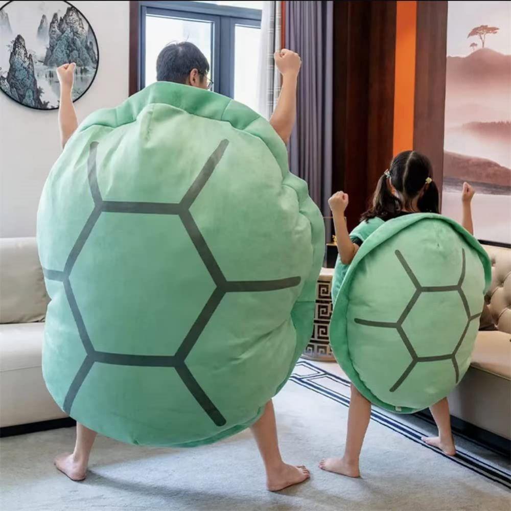 Lustige Extra Große Tragbare Schildkrötenpanzer Kissen Beschwerte Kuscheltier Kostüm Plüschtier Lustige Verkleidung, Geschenk für Kinder Erwachsene