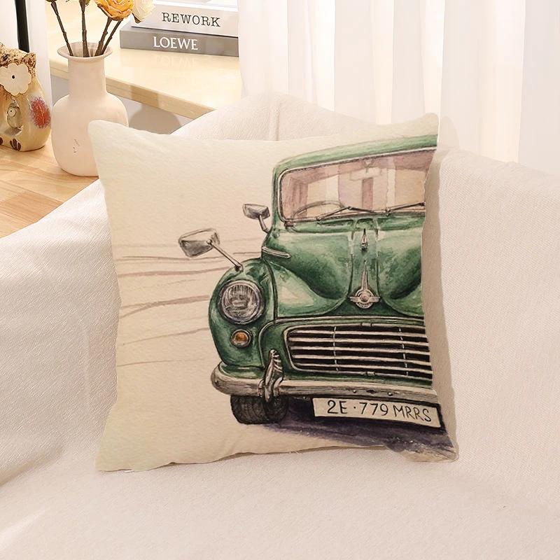 Cushion Cover Watercolor Car Pillow   Room Decor  Case